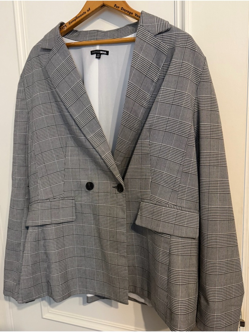 Gray Glen Plaid Double-Breasted Sport Coat